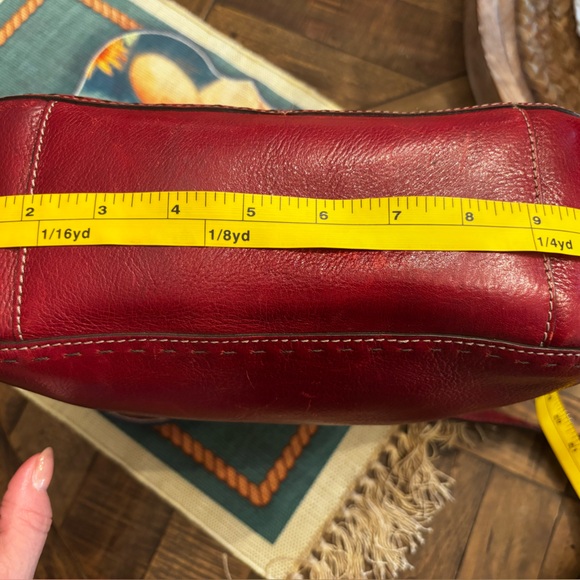 Fossil Oxblood Red Leather Shoulder Bag. Vintage 90s - Picture 17 of 17